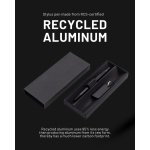recycled aluminium pen and keychain set