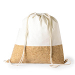 recycled cotton cork drawstring bag