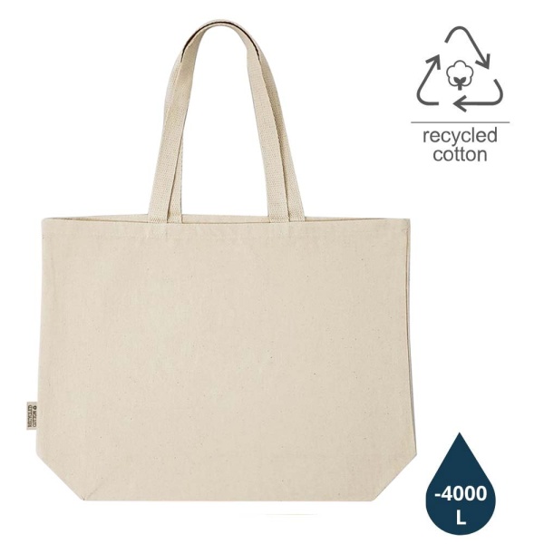 recycled cotton beach shopping bag