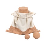recycled cotton cork drawstring bag